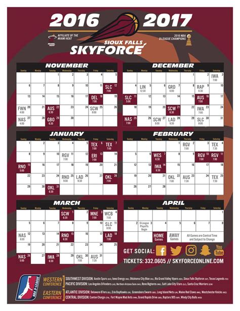 skyforce sioux falls schedule.